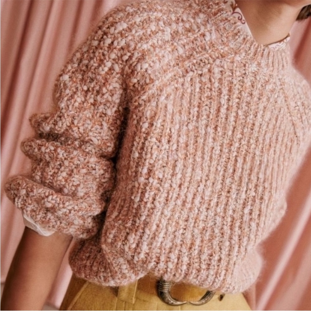 SEZANE Lyra Chunky Knit Jumper / Sweater in Earth / Terre sz S - Picture 13 of 13